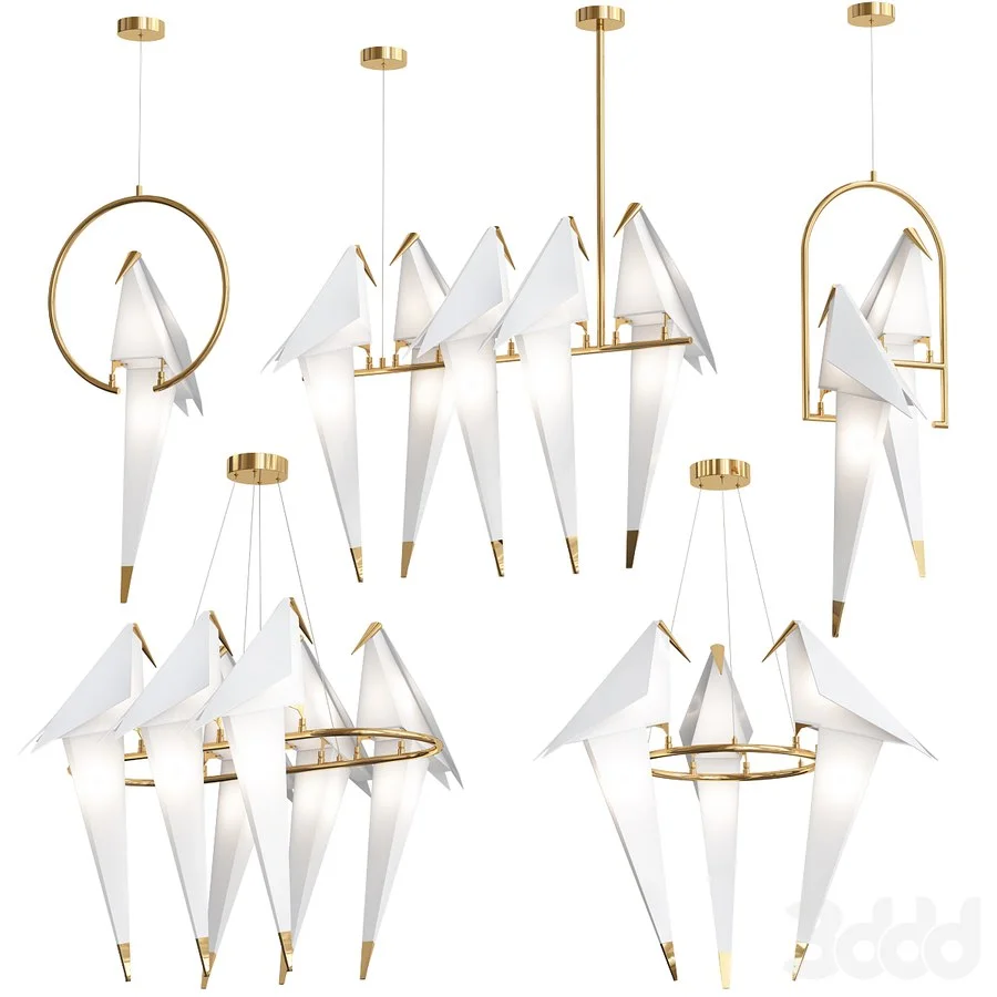 Moooi Origami Bird Perch by Romatti Set